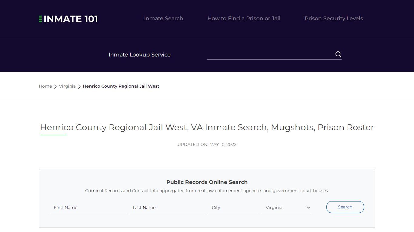 Henrico County Regional Jail West - Inmate101
